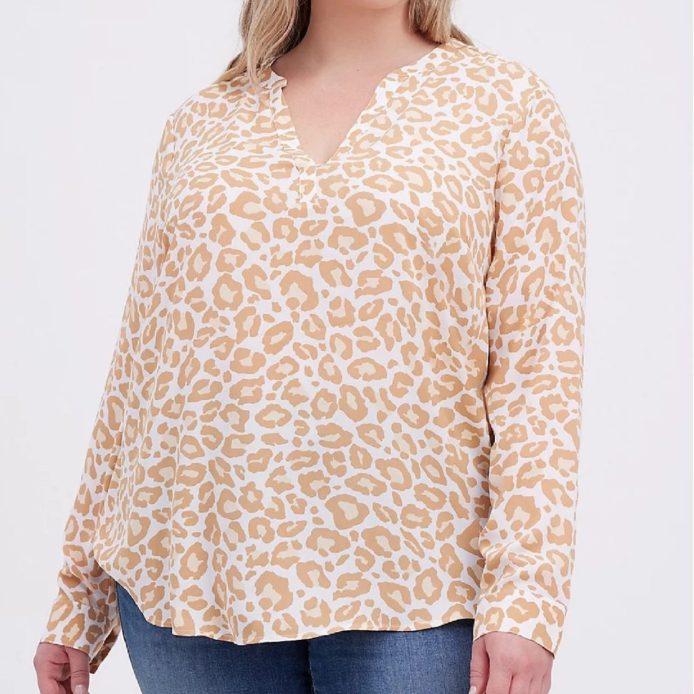 🖤3/$30🖤NWT TORRID GEORGETTE LEOPARD BLOUSE SZ 1